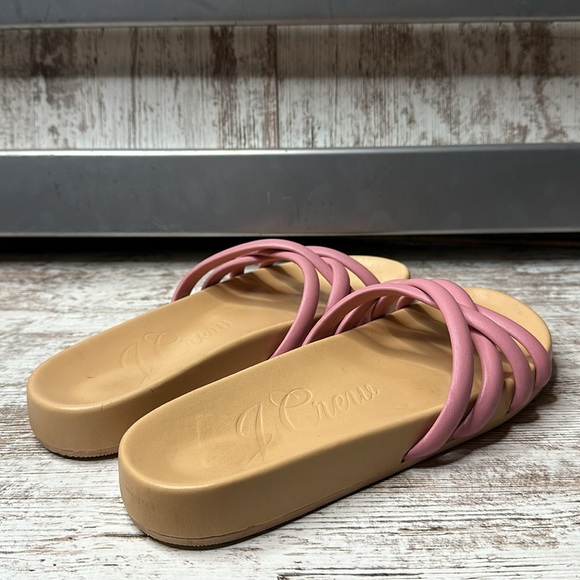 J. Crew Cream & Pink Slides Women’s Sz 10 - Picture 5 of 11